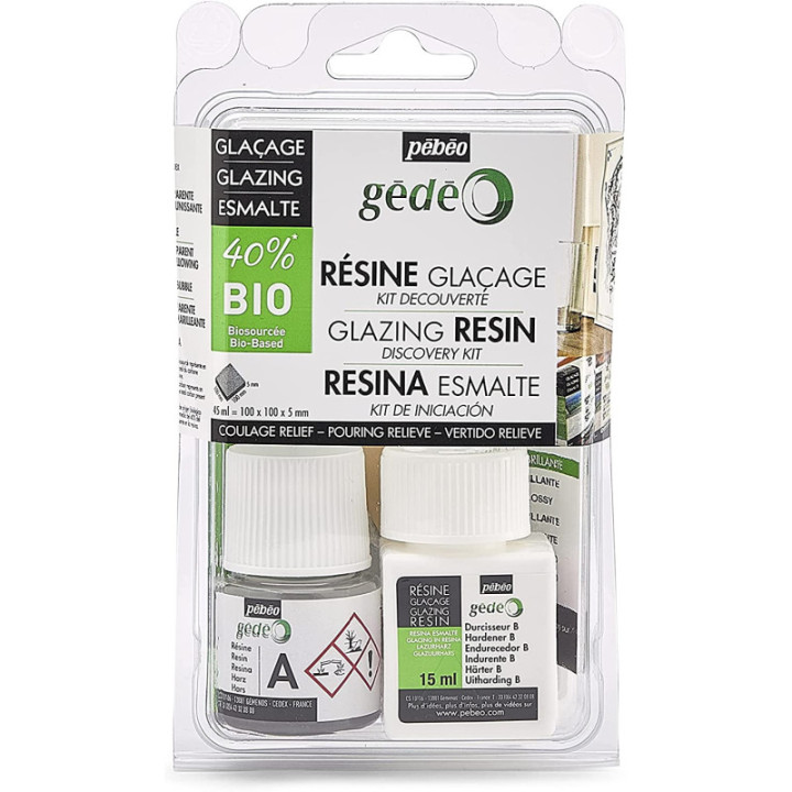 Kit découverte résine de glaçage - Gédéo - Pébéo - Biosourcée - Glaçage - 45 ml