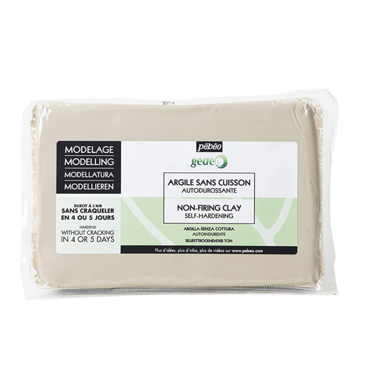 Bloc d'argile - Beige - Sans cuisson - Autodurcissant - 1,5 kg - Pébéo