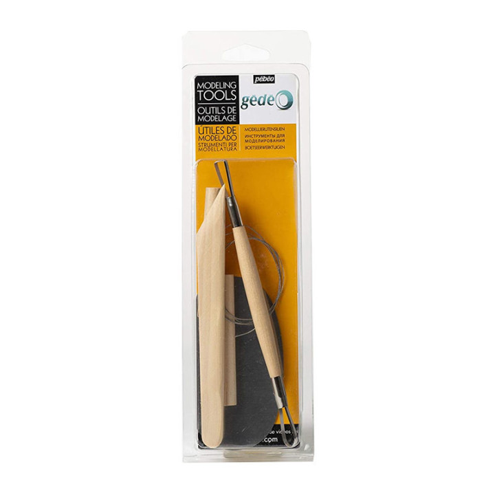 Outils de modelage - Sculpture - Poterie - Argile - 4 accessoires - Pébéo