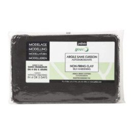 Bloc d'argile - Noir - Sans cuisson - Autodurcissant - 1,5 kg - Pébéo