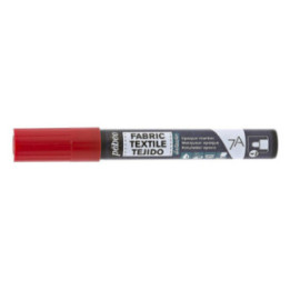 Marqueur - Feutre - Textile - Rouge - Setacolor - Pébéo - Pointe ronde - 4 mm
