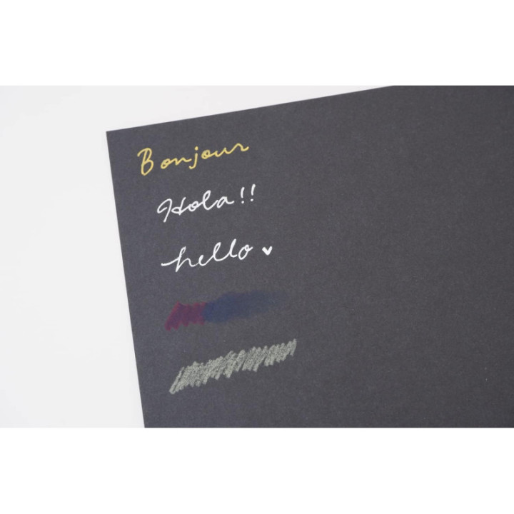 Bloc - A5 - Multi techniques - Noir - 30 feuilles - 250g - Clairefontaine - Paint'On