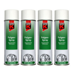 4 bombes de peinture pour jantes de voiture - Multi-marques - Blanc - 500ml - Auto K