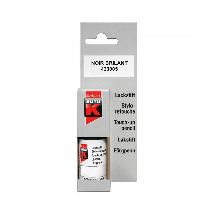Stylo de retouche pour carrosserie de voiture - Multi-marques - Noir brillant - Auto K