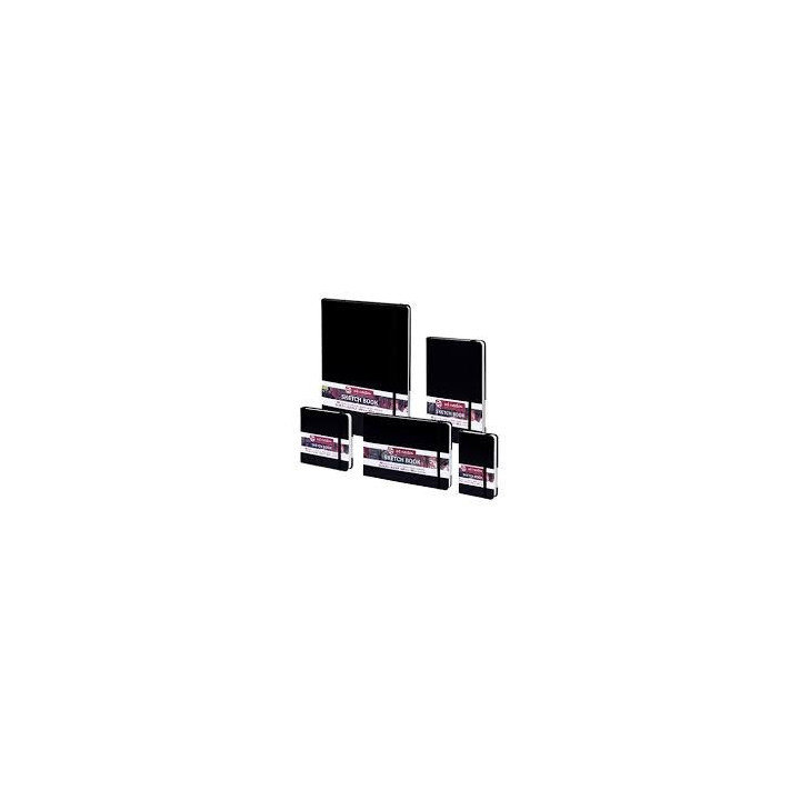 Carnet Croquis - 21 x 14,8cm - 80 feuilles - 140g - noir - Royal Talens