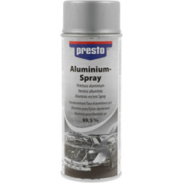 Bombe de peinture pour auto moto - Effet Aluminium - 400ml - Presto