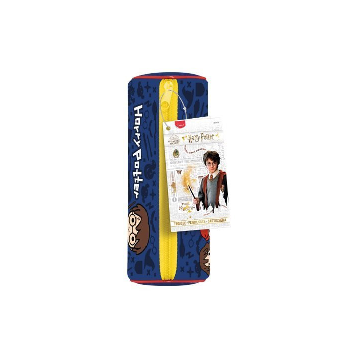 Trousse - Ronde - Harry Potter - Bleu - 20 x 7,5 cm