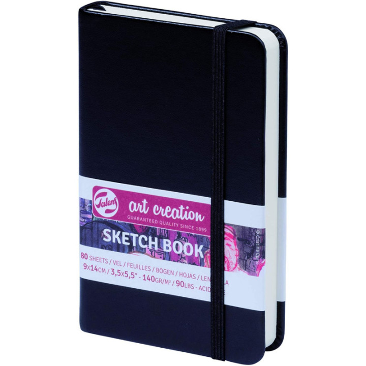 Carnet Croquis 9x14 cm - 80 feuilles - 140G - noir - Royal Talens