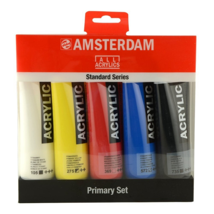 Peinture Acrylique en tube - couleurs primaires - Royal Talens