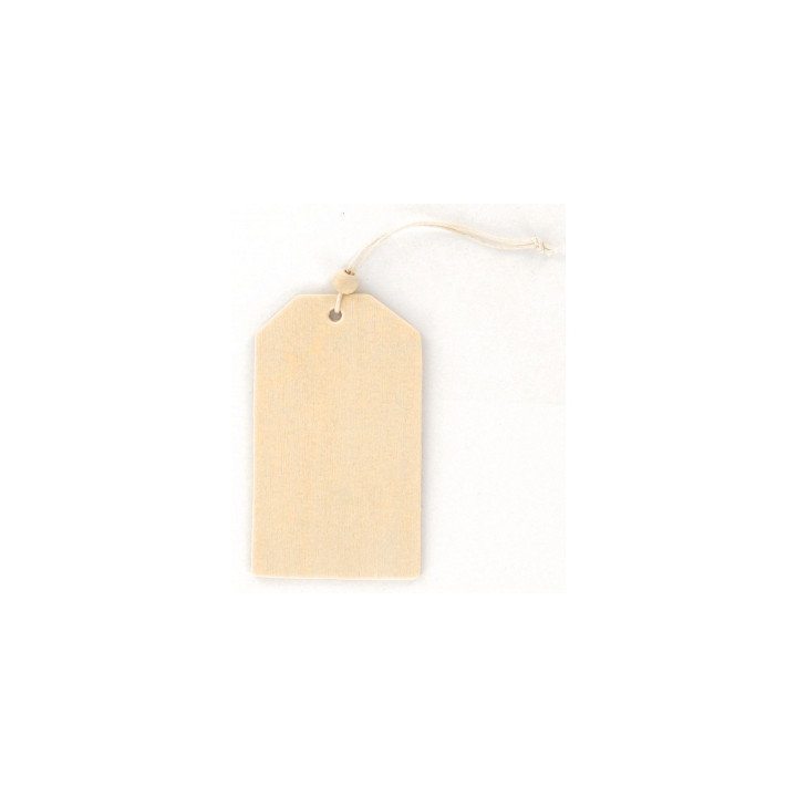 Etiquettes en bois - Personnalisable - Rectangle - 8,5x5cm - 6 pièces