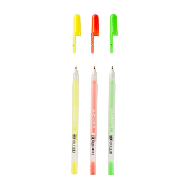 Set de 3 stylos Gelly Roll Moonlight fluorescent - Sakura