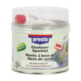 Mastic de réparation à base de fibres de verre - Pour le bois métal plastique - 1kg - Presto