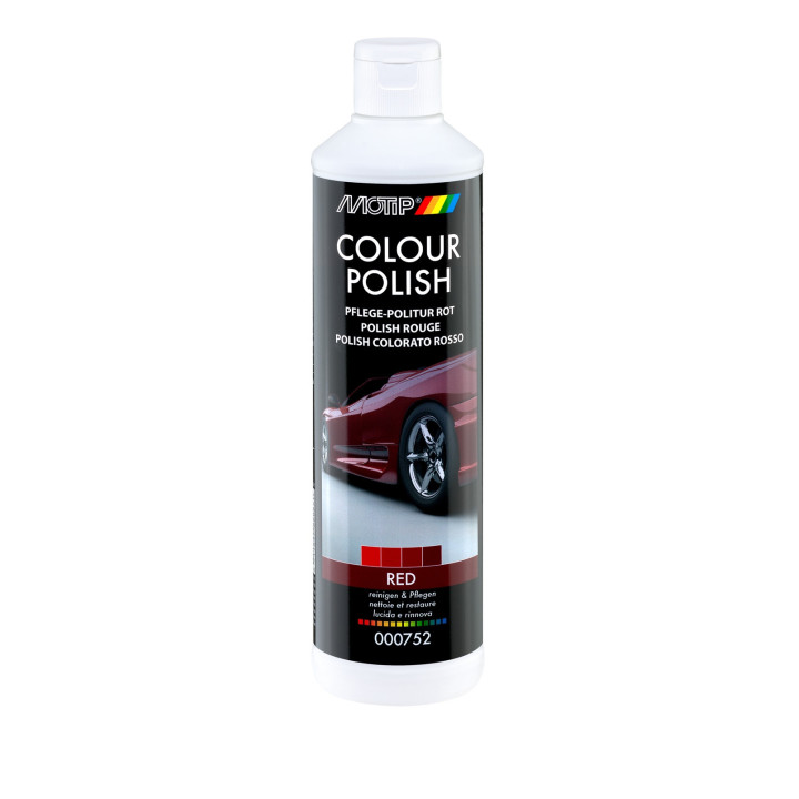 Polish Motip pour voiture pigmenté rouge bidon de 500ml