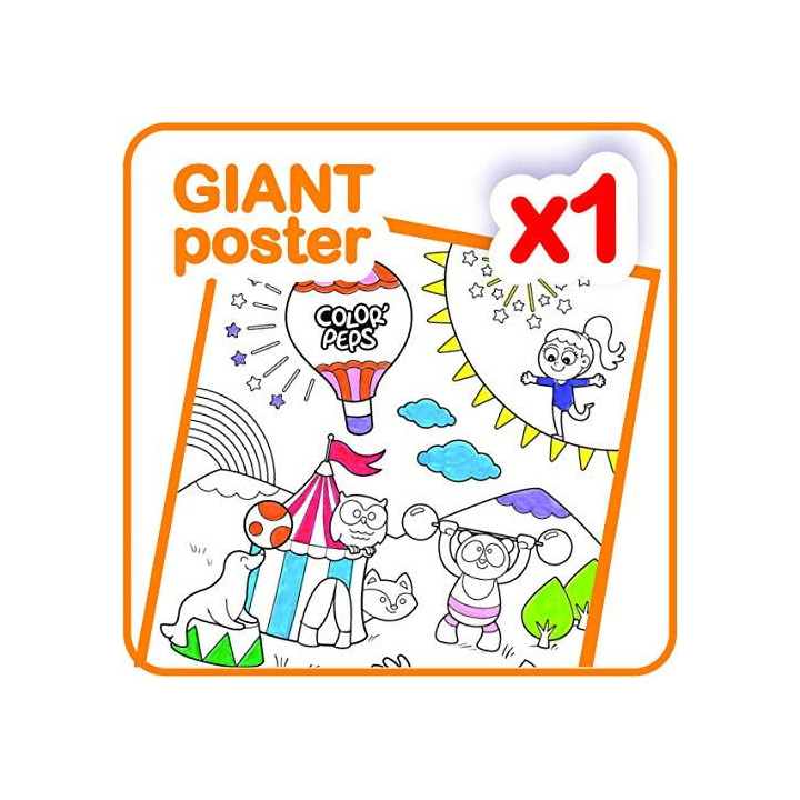 Mallette de coloriage - Feutres - Crayons de cire - Pour enfant - Color'Peps - Maped