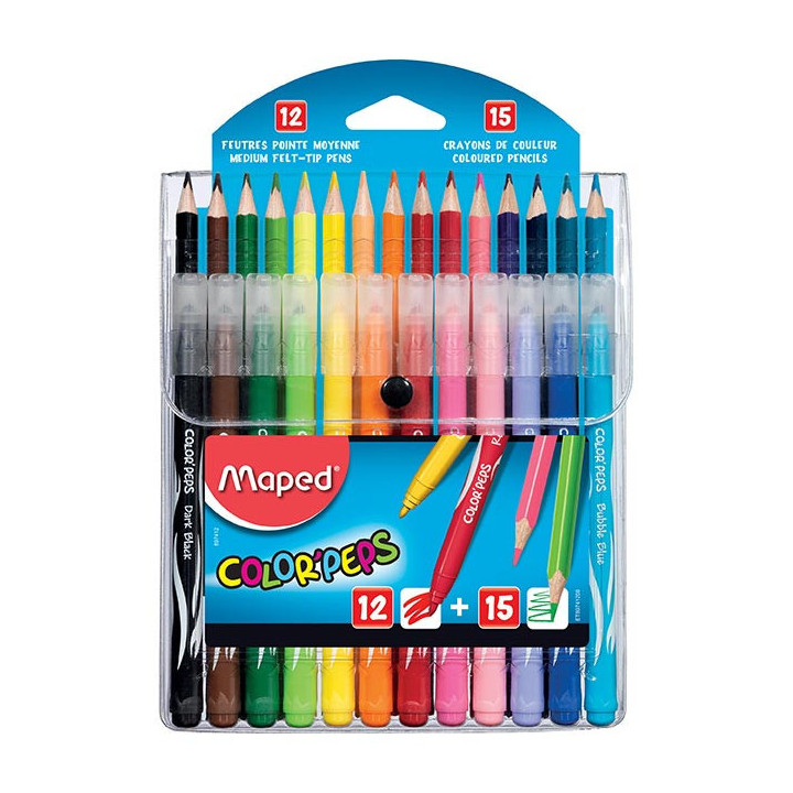 Crayons et feutres de coloriage - Enfant - Combo Pack - Color'Peps - Maped