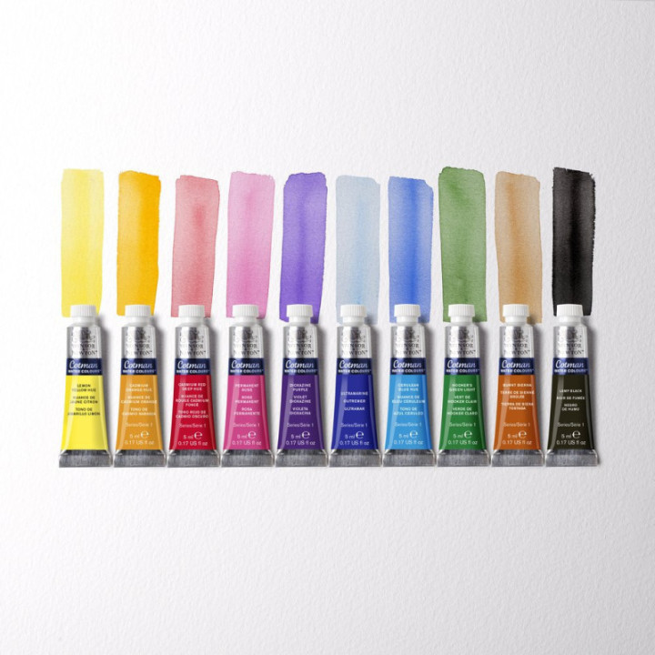 Peinture aquarelle - Fine - Winsor et Newton - Cotman - 10 tubes - 5ml