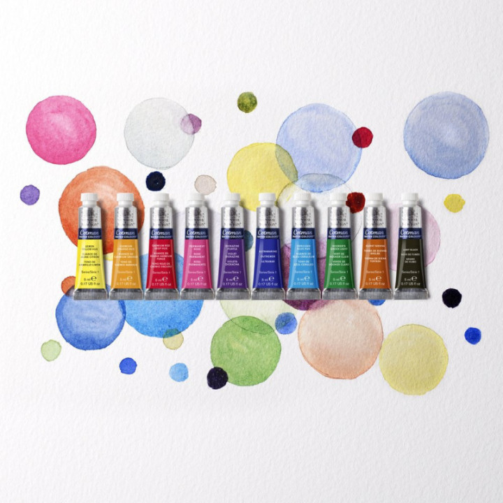 Peinture aquarelle - Fine - Winsor et Newton - Cotman - 10 tubes - 5ml