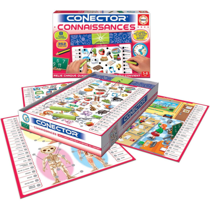 Jeu de société - Conector connaissances - Questions réponses - Enfant - 5 à 8 ans
