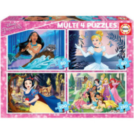 4 Puzzles - Princesses Disney - 4 en 1 - Educa