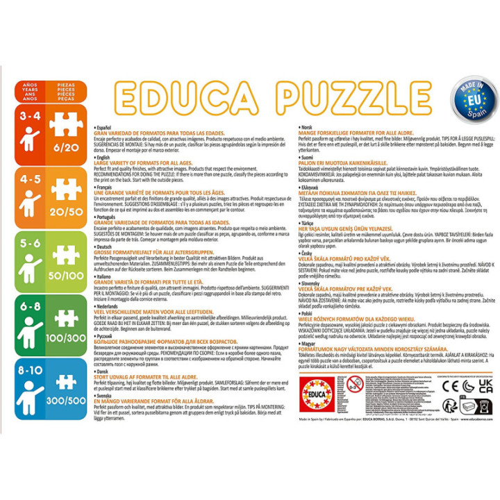 4 Puzzles - Princesses Disney - 4 en 1 - Educa