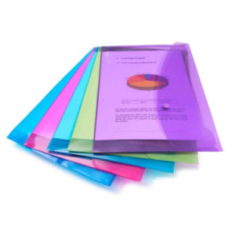 Lot 5 Pochettes A5 Transparentes Pression - Rapesco