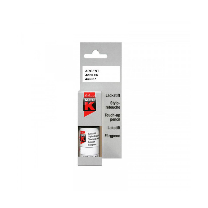Stylo de retouche pour jantes de voiture - Multi-marques - Gris argent - Auto K