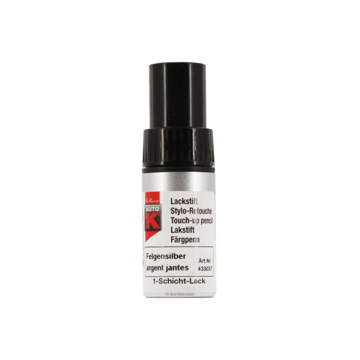 Stylo de retouche pour jantes de voiture - Multi-marques - Gris argent - Auto K