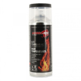 Bombe de peinture - Haute température - Résistance jusqu'à 700C - Noir mat - 400ml