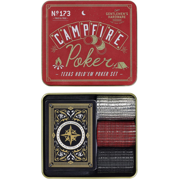 Jeu de poker - 52 cartes - 120 jetons de poker en métal - Etanche - Boîte métal