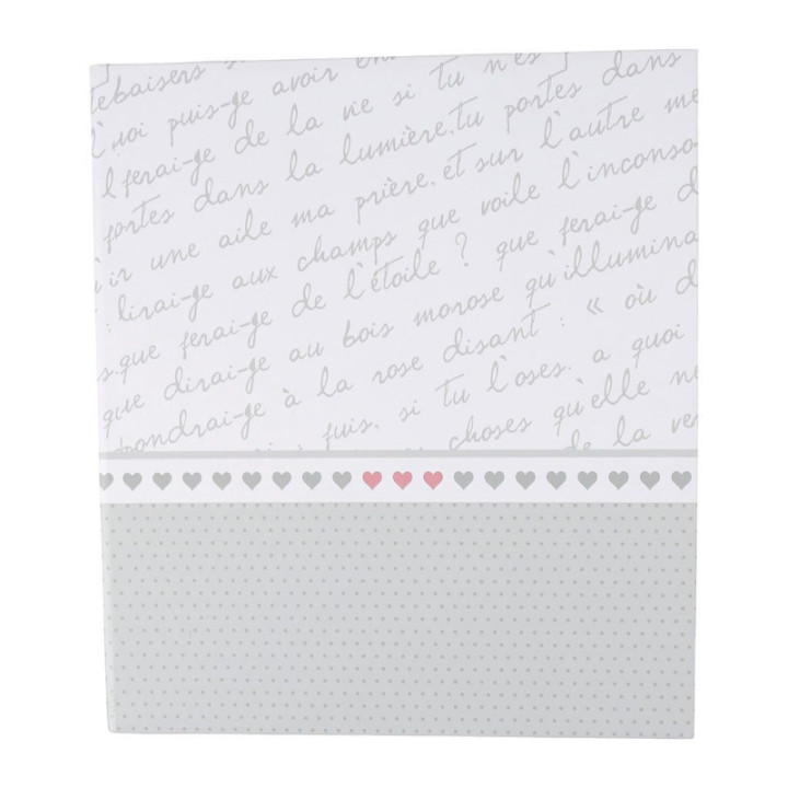 Album photos - 33x38 cm - 400 pochettes - 80 pages - Rechargeable - Couverture coeur