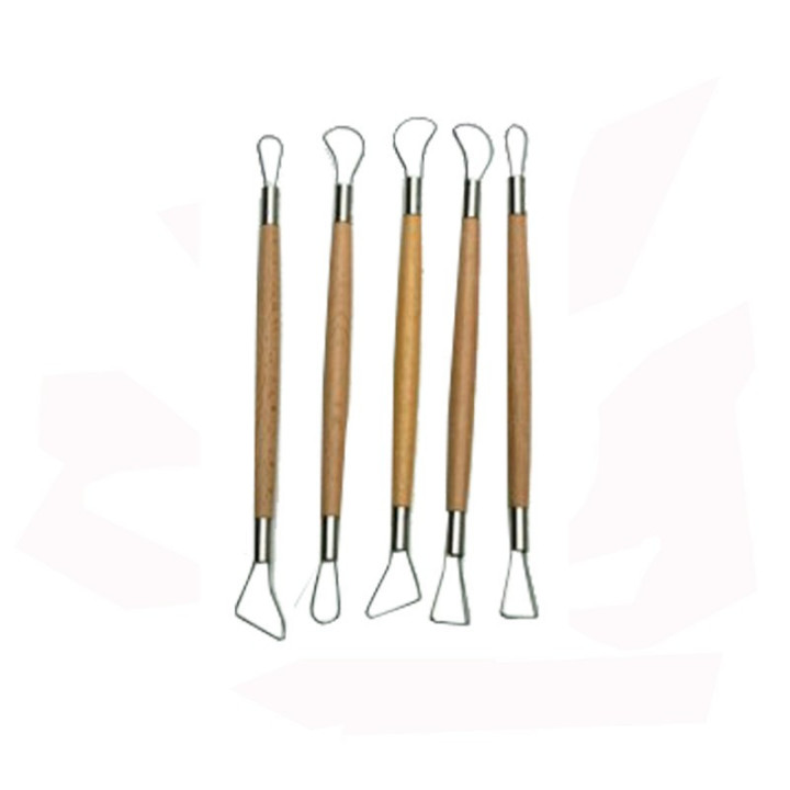 Outils de poterie - Mirettes double coupante - 22 cm - 5 pièces