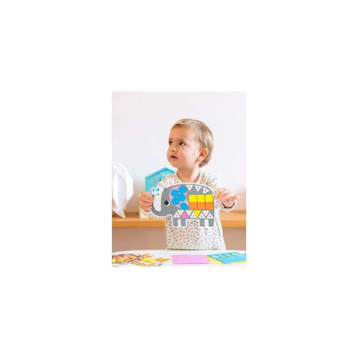 Boîte de gommettes - Enfant - Jeu - Mosaïque en mousse - Apli Kids