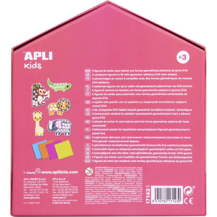Boîte de gommettes - Enfant - Jeu - Mosaïque en mousse - Apli Kids