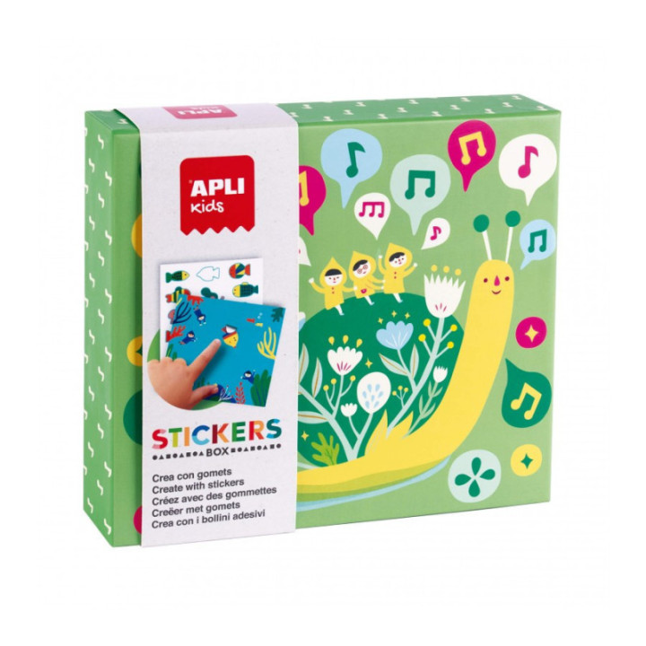 Boîte de gommettes - Enfant - Jeu - Animaux liliputiens - Apli Kids