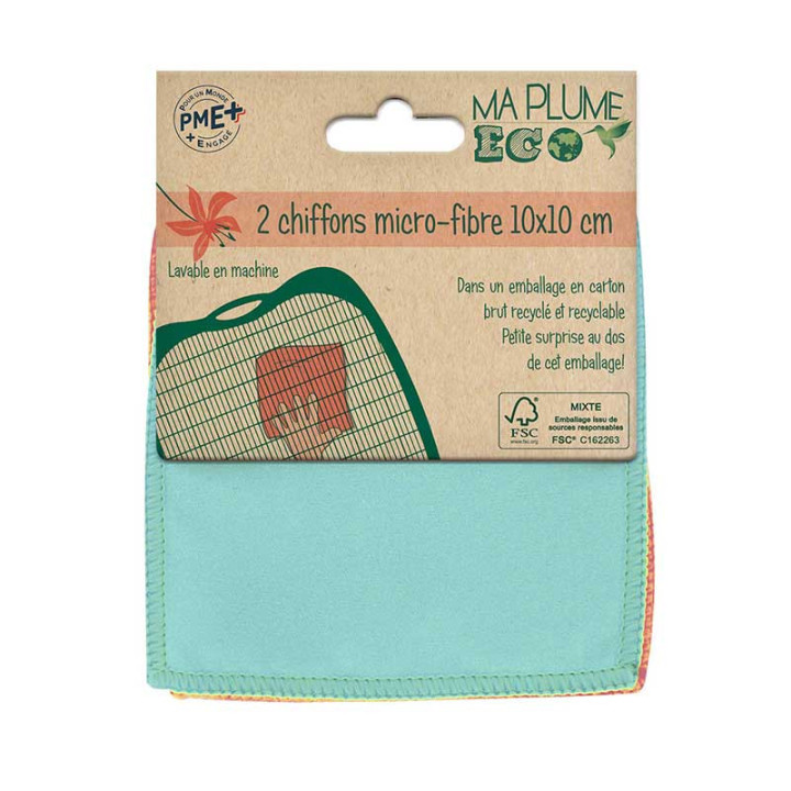 2 Chiffons Microfibre 10X10 Cm - Ulmann
