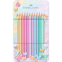 Crayons de couleur - Pastel - Avec paillettes et strass - Faber-Castell - Sparkle