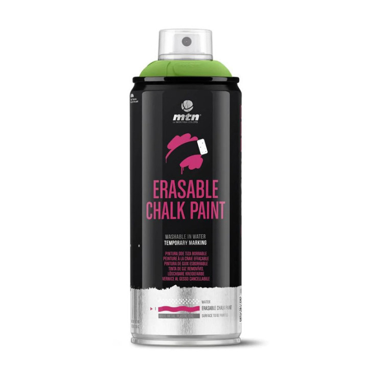 Bombe de peinture - Peinture effaçable - Marquage - Vert - MTN PRO Chalk - 400ml