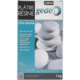 Plâtre pour moulage et coulage - Blanc - Prise rapide - 1kg - Gédéo - Pébéo