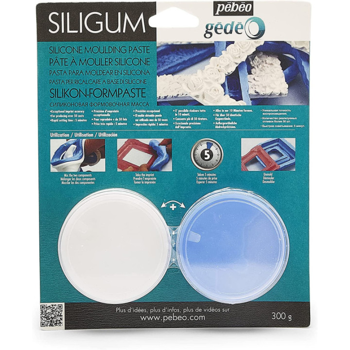 Pâte à mouler - Silicone - Siligum - Gédéo - Pébéo - 300G