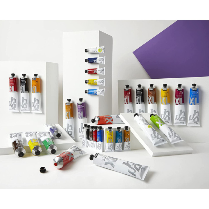 Peinture à l'huile - Fine - 20 tubes de 20 ml + 1 pinceau - Pébéo Studio XL