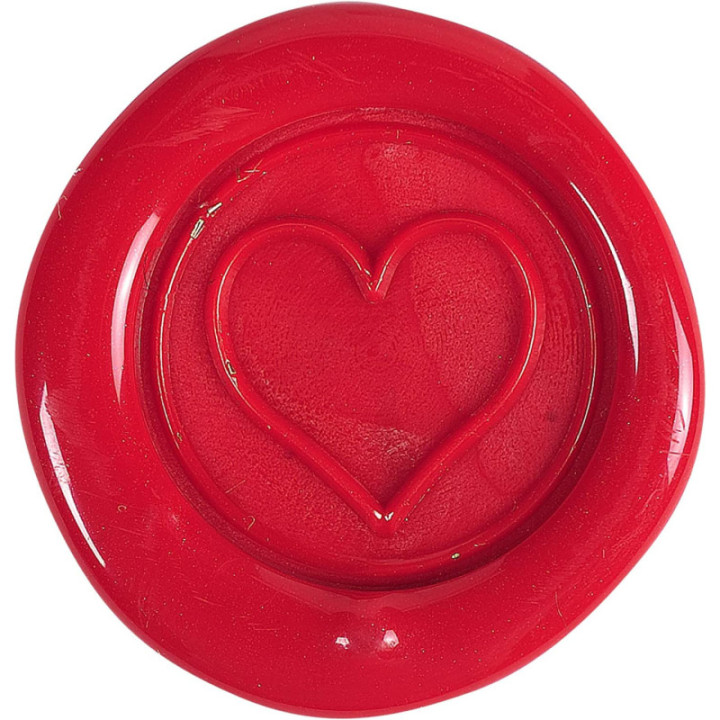 6 bâtons de cire à cacheter pour pistolet à cire - Rouge cerise - Herbin