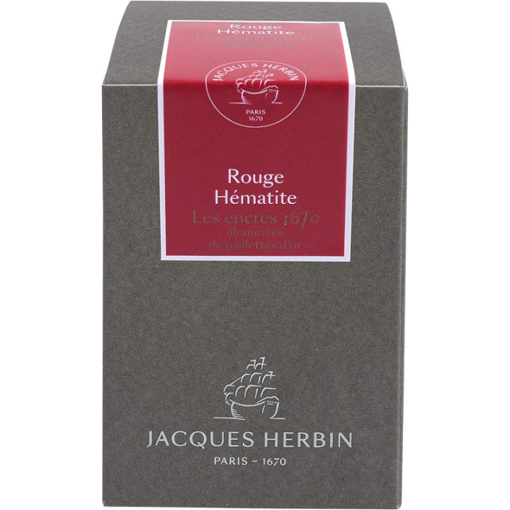 Encre pour calligraphie - Rouge hématite - Les encres 1670 - Herbin - Flacon 50ml