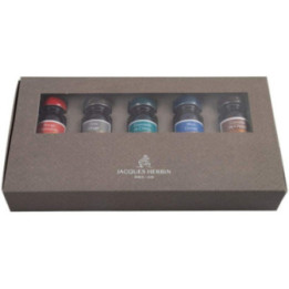 5 flacon d'encre pour calligraphie - Les encres 1670 - Herbin - Assortiment