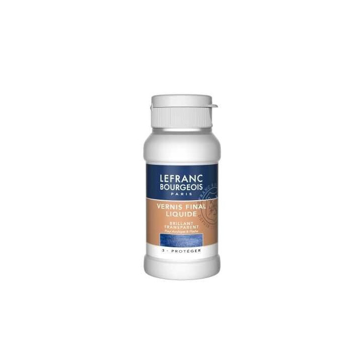 Vernis final - Brillant - Liquide - Pour acrylique et vinylique Flashe - Lefranc Bourgeois - 120ml