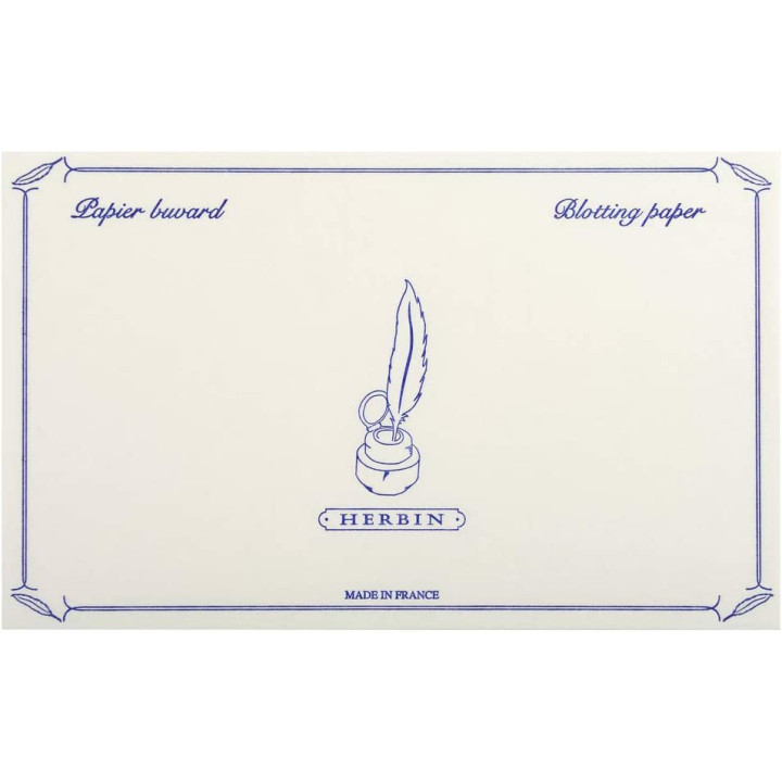 Papier buvard - Blanc - 10 feuilles - 12x16 cm - 240g - Herbin