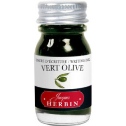 Encre pour stylos plume - Calligraphie - Vert olive - Herbin - Flacon 10ml