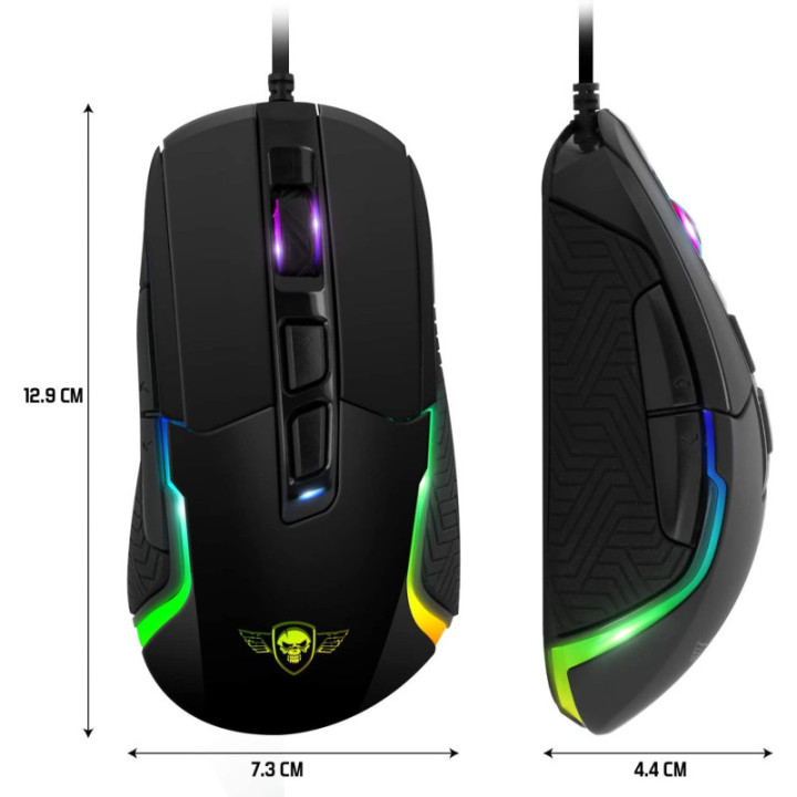 Souris d'ordinateur - Gaming PRO-M7 - LED - Personnalisable - Boutons programmables - Spirit of gamer