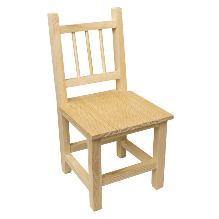 Petite chaise en bois - A personnaliser - Bois naturel - Pour enfant - CTOP