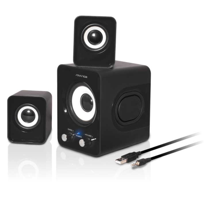 Enceintes pour ordinateur - 6W RMS - 2.1 - Noir - SoundPhonic - Advance