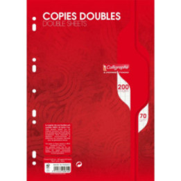 Copies doubles - Grands carreaux - Perforées - A4 - Paquet de 200 - Clairefontaine